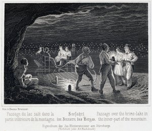 Tuz madeni: Tuz gölünün geçişi, dağın içinde, 1850 civarında, Durrnberg, Avusturya by Unbekannt