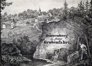 Tuz madeni: madenin çalışma sahnesi, Durrnberg, Avusturya by Unbekannt