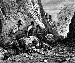 Madenciler patlatma, 1879. by Unbekannt