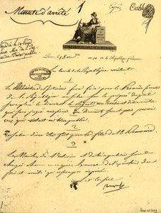 10 Ekim 1801, 1921, Birinci Konsolos için...a...kılıçla ilgili bakanlık emri. by Unbekannt