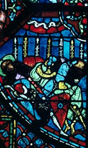 Çiçekli mızrakların mucizesi, vitray, Chartres Katedrali, Fransa, c1225 by Unbekannt