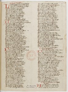Paris Menagier, bir el yazması sayfası, 1393 by Unbekannt