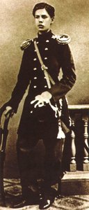 Mütevazı Mussorgsky, Rus besteci, genç bir adam olarak, 1850