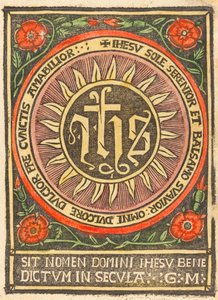 Alevli Bir Dairede Monogram JHS, c. 1500. by Unbekannt