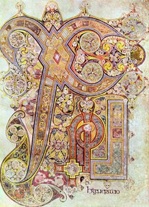 Kells Christi Autem Generatio, c800 Kitabından monogram sayfası by Unbekannt