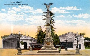 General San Martin Anıtı, Lima, Peru, 20. yüzyılın başlarında by Unbekannt