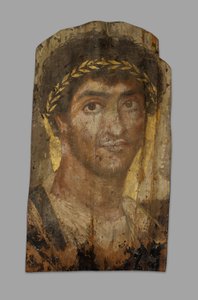 Defne Çelengi Takan Bir Adamın Mumya Portresi, Fayum, 2. yüzyılın başlarından ortalarına kadar. by Unbekannt