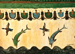 Lionesses Tomba delle Leonesse Mezarı'ndaki duvar frizi, Tarquinia, İtalya, 1928. by Unbekannt