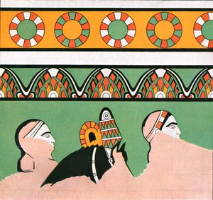 Dur-Sharrukin sarayından duvar resmi, Asur, 1928. by Unbekannt