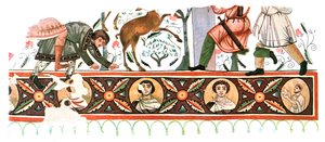Bawit'teki Aziz Apollon Manastırı'nın harabelerindeki duvar resimleri, Mısır, 1928. by Unbekannt