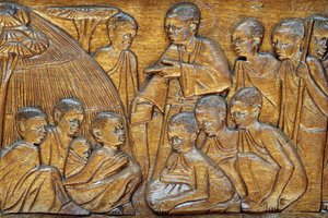 Namugongo Katolik şehitlerin tapınağı, Kampala. Kilise kapısı kabartması, 20160217, Kampala, Uganda by Unbekannt