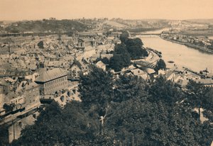 Namur. Şehir Manzarası ve Sambre ile Meuse