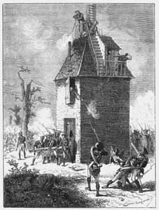 Bir telgraf kulesini savunan Napolyon birlikleri, c1815, c1870 by Unbekannt