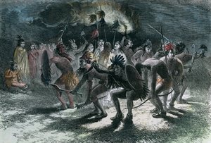 Kızılderili kafa derisi dansı, c1875 by Unbekannt