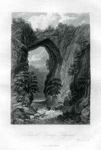 Doğal Köprü, Virginia, ABD, 1855 by Unbekannt