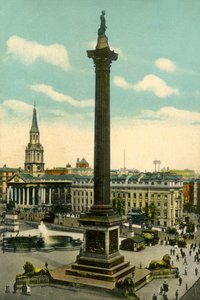 Nelsons Sütunu ve Trafalgar Meydanı, Londra, c1910. by Unbekannt