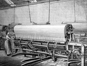 Stuarts fabrikasında ağ dokuma tezgahı, c1880 by Unbekannt