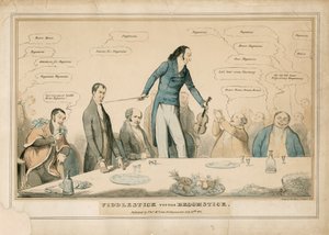 Niccolo Paganini - karikatürler by Unbekannt