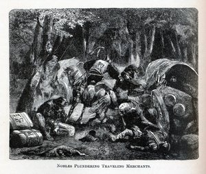 Gezici Tüccarları Yağmalayan Soylular, 1882 by Unbekannt