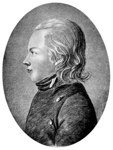 Novalis Friedrich von Hardenberg, Alman Romantik şair ve romancı, c1800 by Unbekannt