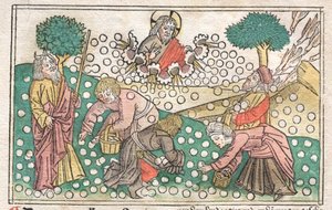 Nürnberg İncili: Cennetten Düşen Manna, 1400