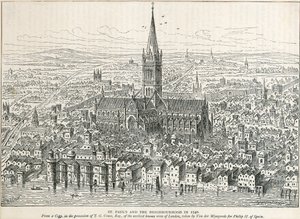 Eski St Paul Katedrali, Londra Şehri, 1540 c1883-c1885 by Unbekannt