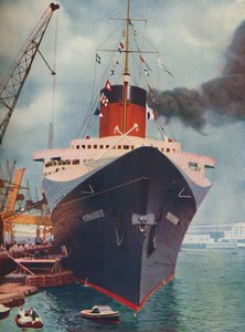 Dünyanın En Büyük Gemilerinden Biri. Fransız yolcu gemisi Normandie, 1937 by Unbekannt