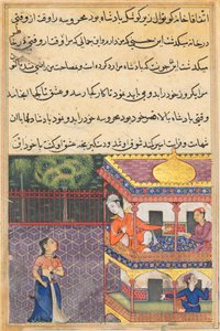 Bir Papağan Masallarından Sayfa Tuti-nama: Otuz altıncı gece: Babil Kralı..., c. 1560. by Unbekannt