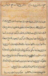 Bir Papağan Tuti-nama Masallarından sayfa: metin sayfası, c. 1560. by Unbekannt