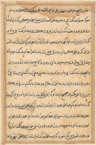 Bir Papağan Tuti-nama Masallarından sayfa: metin sayfası, c. 1560. by Unbekannt