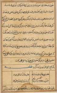 Bir Papağan Tuti-nama Masallarından sayfa: metin sayfası, c. 1560. by Unbekannt