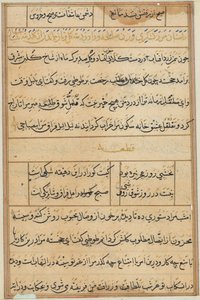 Bir Papağan Tuti-nama Masallarından sayfa: metin sayfası, c. 1560. by Unbekannt