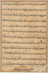Bir Papağan Tuti-nama Masallarından sayfa: metin sayfası, c. 1560. by Unbekannt