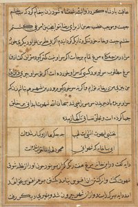 Bir Papağan Tuti-nama Masallarından sayfa: metin sayfası, c. 1560. by Unbekannt
