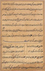 Bir Papağan Tuti-nama Masallarından sayfa: metin sayfası, c. 1560. by Unbekannt
