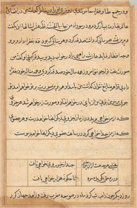Bir Papağan Tuti-nama Masallarından sayfa: metin sayfası, c. 1560. by Unbekannt