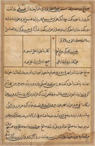 Bir Papağan Tuti-nama Masallarından sayfa: metin sayfası, c. 1560. by Unbekannt