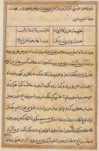 Bir Papağan Tuti-nama Masallarından sayfa: metin sayfası, c. 1560. by Unbekannt