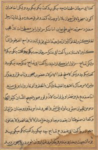 Bir Papağan Tuti-nama Masallarından sayfa: metin sayfası, c. 1560. by Unbekannt