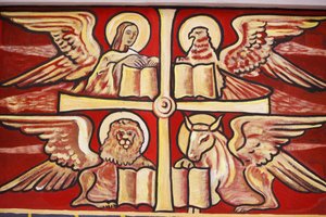 Lome katedralinde boyama: Evangelistler, Lome, Togo by Unbekannt