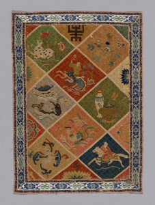 Panel Elbise Kumaşı, Çin, Qing hanedanı 1644-1911, 18751900. by Unbekannt