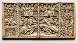 Nezaket Romanlarından Sahnelerle Bir Tabuttan Panel, c. 1330-1350 veya üstü. by Unbekannt