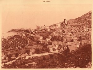 Panorama ve la Turbie manzarası, Monako, 1930. by Unbekannt