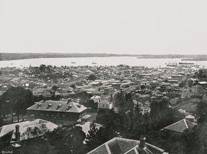 Tepelerden panoramik manzara, Auckland, Yeni Zelanda, 1895. by Unbekannt