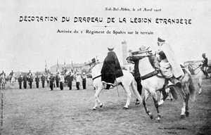 Fransız Yabancı Lejyonu bayrağının geçit töreni, Sidi Bel Abbes, Cezayir, 28 Nisan 1906 by Unbekannt