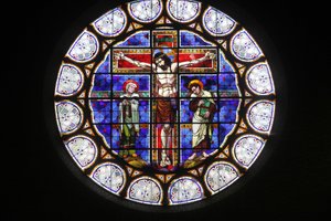 Paris, Fransa Notre-Dame-du-Rosaire kilisesi vitray, Paris, Fransa by Unbekannt