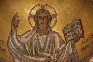 Paris, Fransa Pantokrator İsa (zafer içinde) Saint-Pierre-de-Montrouge kilisesinde, Paris, Fransa by Unbekannt