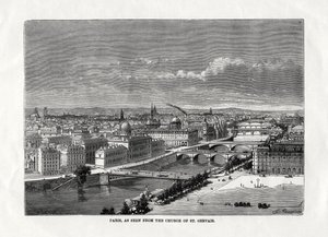 Paris, St Gervais kilisesinden görüldüğü gibi, Fransa, 1879 by Unbekannt