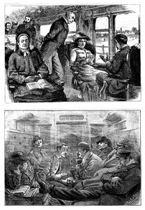 Londra-Glasgow trenindeki yolcular, 1884 by Unbekannt