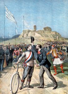 Paul Masson, Olimpiyat Oyunlarında bir bisiklet etkinliğinin galibi, Atina, 1896 by Unbekannt